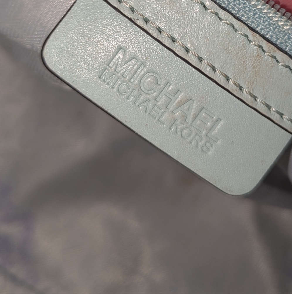 Michael Kors Selma Caledon Blue Satchel with Structured Design. - Picture 9 of 15